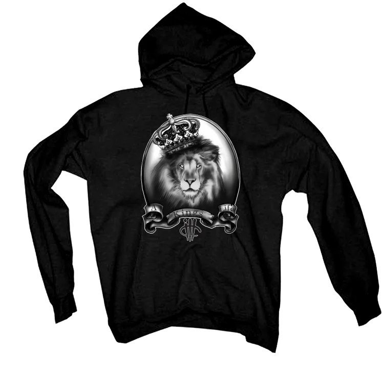 Air Jordan 8 Winter “Gunsmoke” | illcurrency Black T-Shirt (A Kings Life) - Image 3