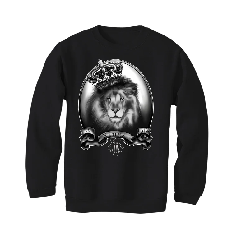 Air Jordan 8 Winter “Gunsmoke” | illcurrency Black T-Shirt (A Kings Life) - Image 4