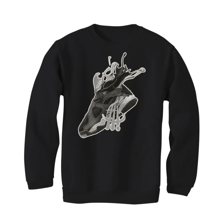 Air Jordan 8 Winter “Gunsmoke” | illcurrency Black T-Shirt (SPLASH 8) - Image 4