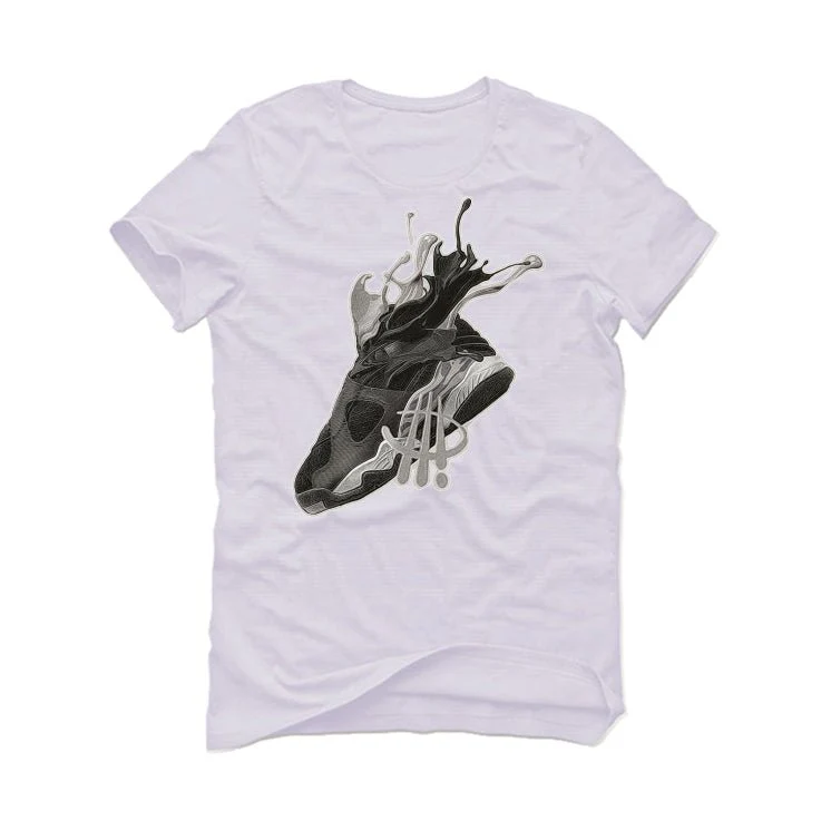 Air Jordan 8 Winter “Gunsmoke” | illcurrency White T-Shirt (SPLASH 8) - Image 2