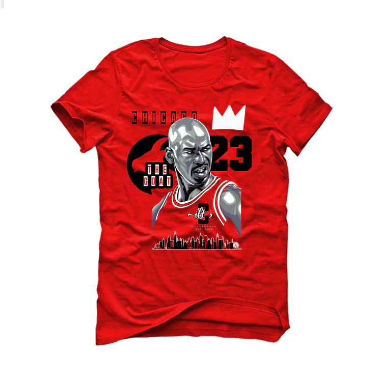 Air Jordan 9 “Chile Red” Red T-Shirt (The Goat) - Image 2