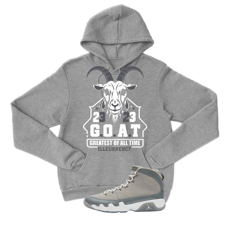 Air Jordan 9 Cool Grey Grey T-Shirt (GOAT 23)| illcurrency - Image 3