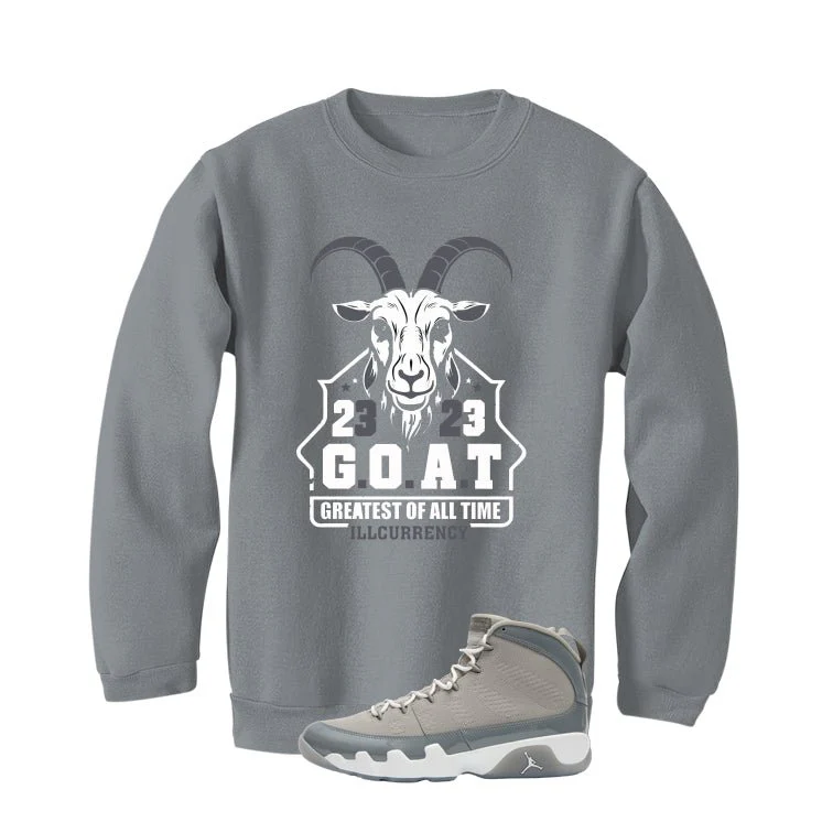 Air Jordan 9 Cool Grey Grey T-Shirt (GOAT 23)| illcurrency - Image 4