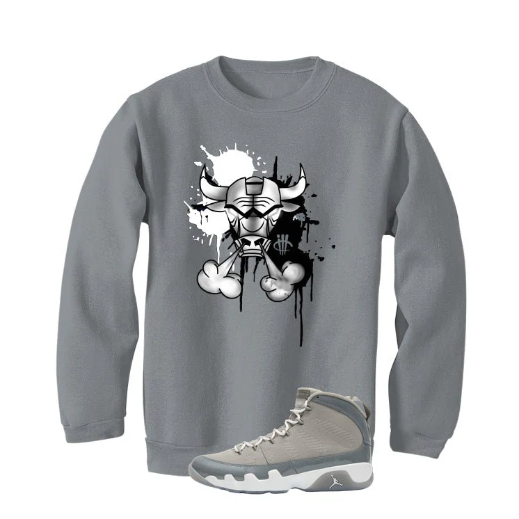 Air Jordan 9 Cool Grey Grey T-Shirt (Iron Bull)| illcurrency - Image 4