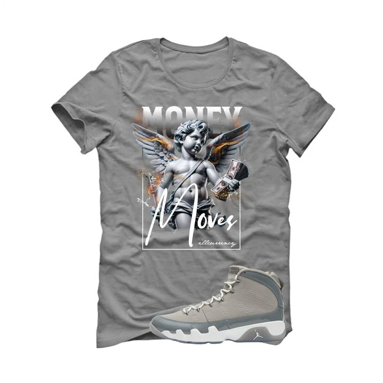 Air Jordan 9 Cool Grey Grey T-Shirt (Money Moves)| illcurrency - Image 2