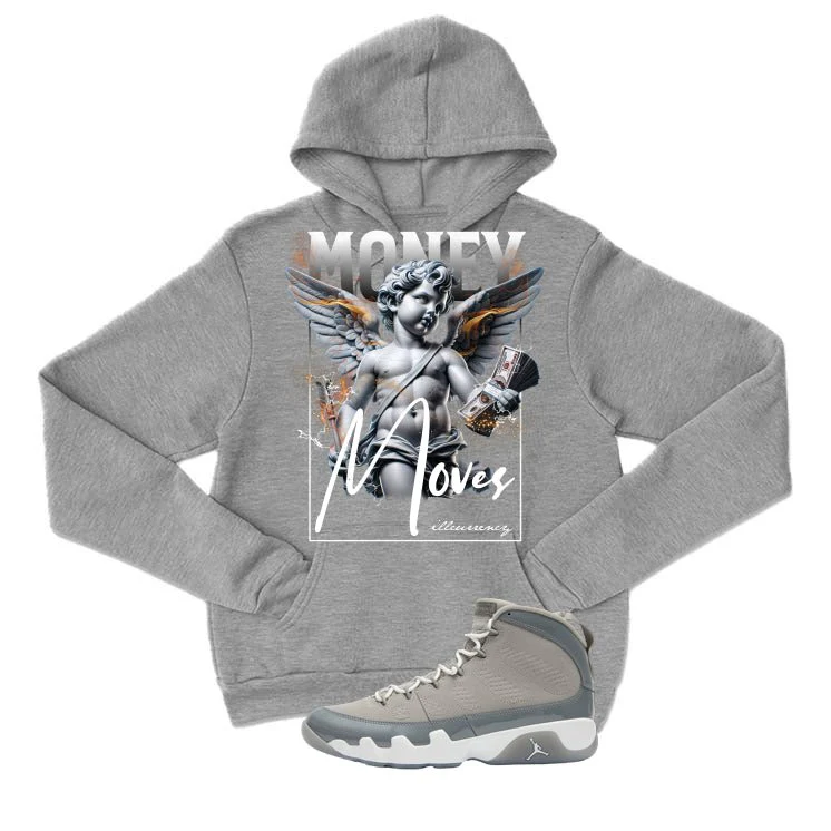 Air Jordan 9 Cool Grey Grey T-Shirt (Money Moves)| illcurrency - Image 3