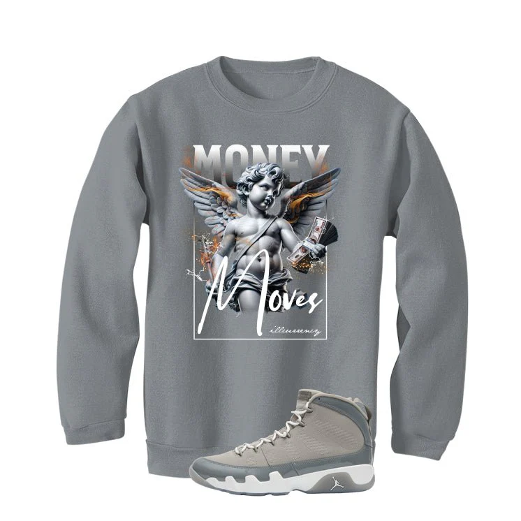 Air Jordan 9 Cool Grey Grey T-Shirt (Money Moves)| illcurrency - Image 4