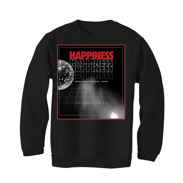 Air Jordan 9 “Fire Red” Black T-Shirt (HAPPINESS) - Image 4