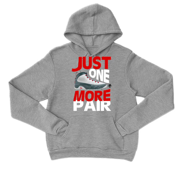 Air Jordan 9 “Fire Red” Grey T-Shirt (JUST ONE MORE PAIR) - Image 3