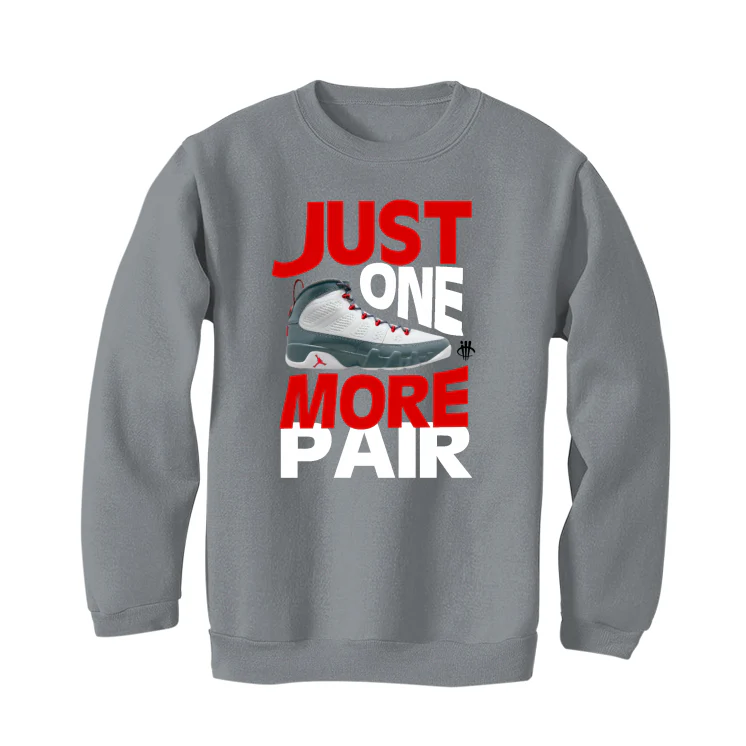 Air Jordan 9 “Fire Red” Grey T-Shirt (JUST ONE MORE PAIR) - Image 4