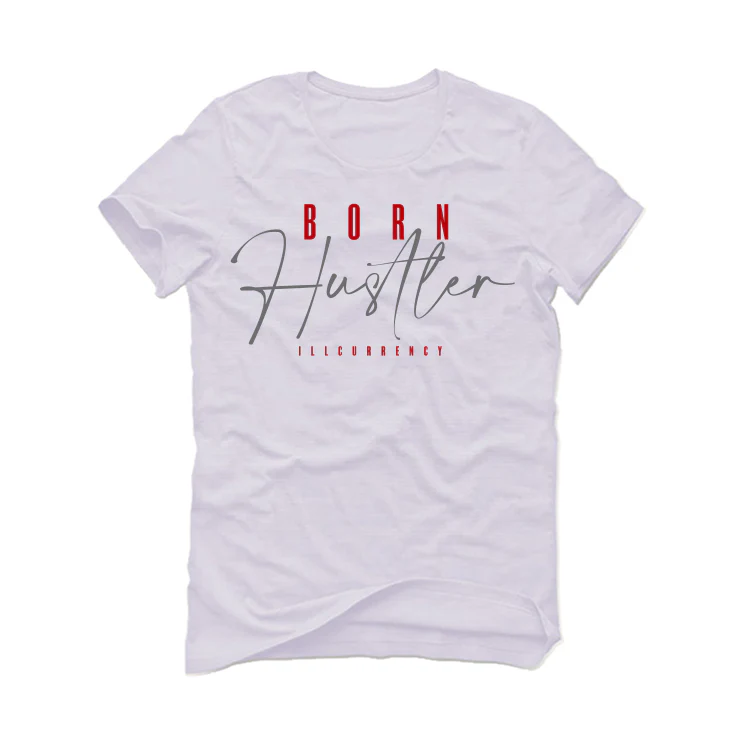 Air Jordan 9 “Fire Red” White T-Shirt (Born Hustler) - Image 2