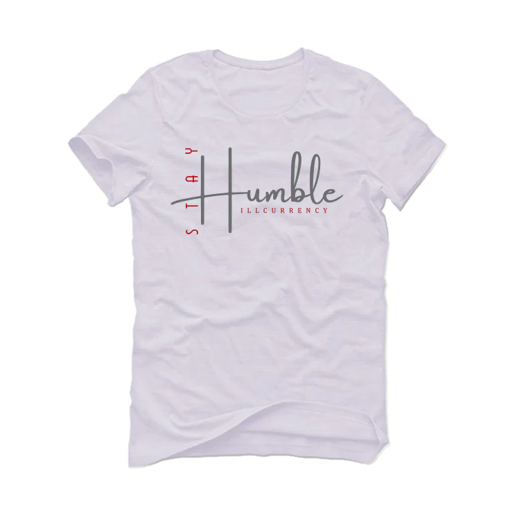 Air Jordan 9 “Fire Red” White T-Shirt (Stay Humble) - Image 2