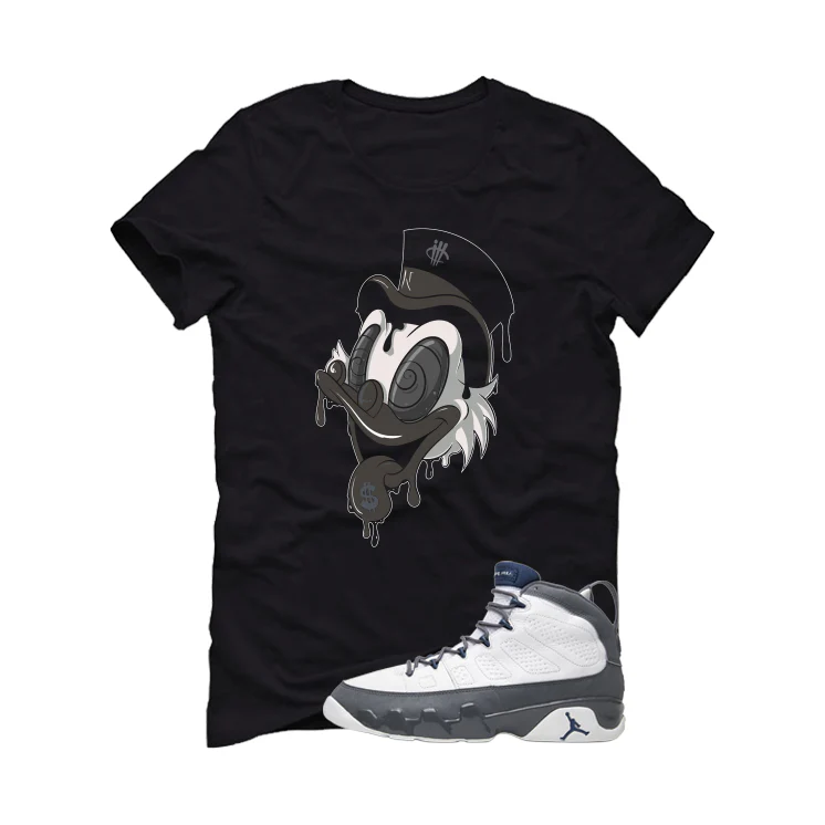 Air Jordan 9 Flint Grey Matching T-Shirt, Sweatshirts & Hoodies Black T-Shirt (Money Duck)| illcurrency - Image 2