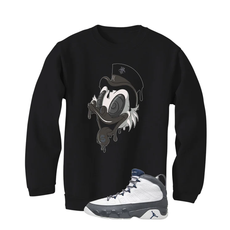 Air Jordan 9 Flint Grey Matching T-Shirt, Sweatshirts & Hoodies Black T-Shirt (Money Duck)| illcurrency - Image 4
