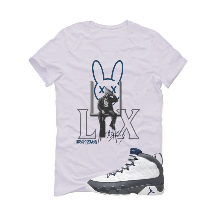 Air Jordan 9 Flint Grey Matching T-Shirt, Sweatshirts & Hoodies White T-Shirt (Bad Bunny SuperBowl)| illcurrency - Image 2