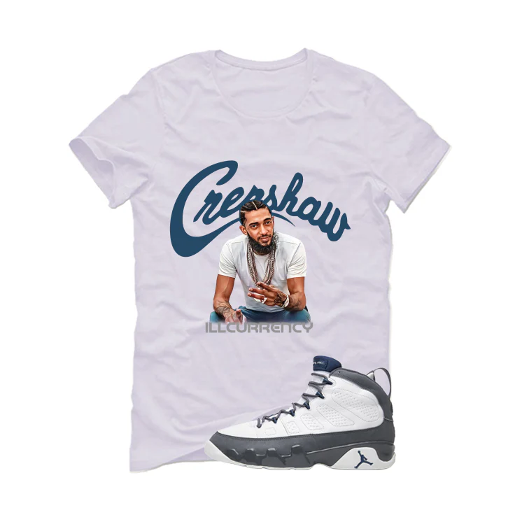 Air Jordan 9 Flint Grey Matching T-Shirt, Sweatshirts & Hoodies White T-Shirt (Crenshaw)| illcurrency - Image 2