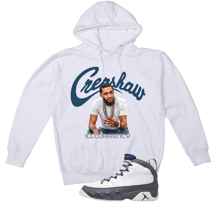 Air Jordan 9 Flint Grey Matching T-Shirt, Sweatshirts & Hoodies White T-Shirt (Crenshaw)| illcurrency - Image 3