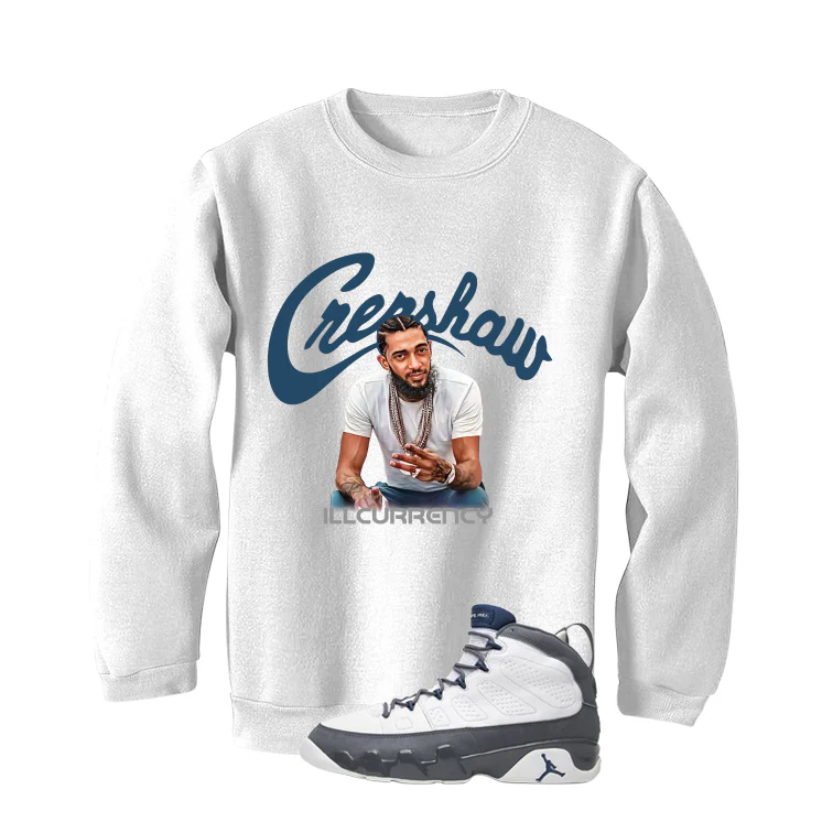 Air Jordan 9 Flint Grey Matching T-Shirt, Sweatshirts & Hoodies White T-Shirt (Crenshaw)| illcurrency - Image 4
