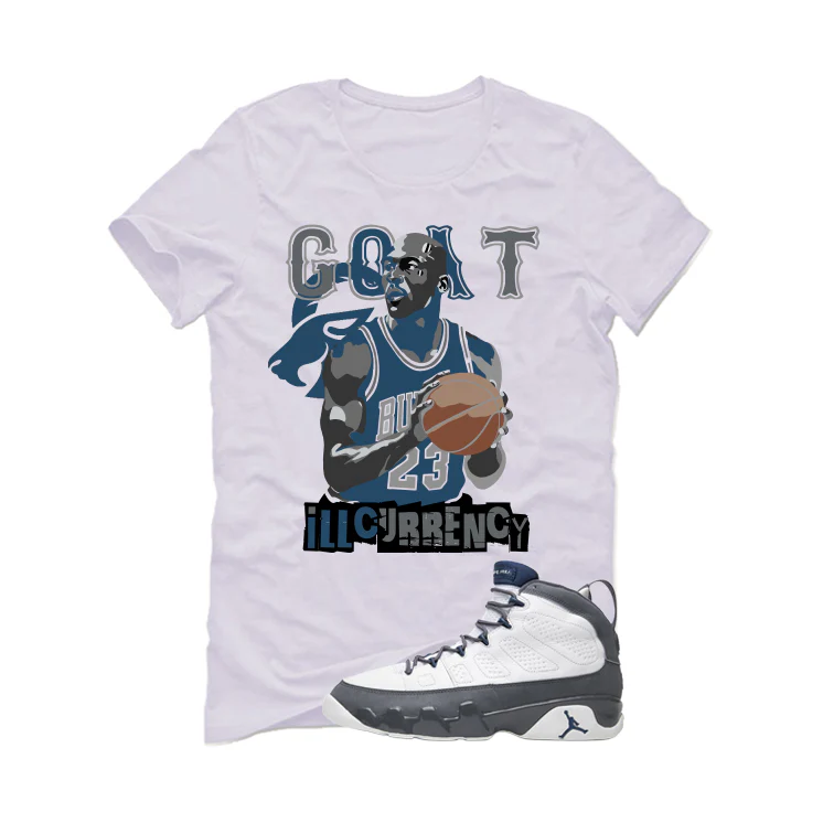 Air Jordan 9 Flint Grey Matching T-Shirt, Sweatshirts & Hoodies White T-Shirt (GOAT 23)| illcurrency - Image 2