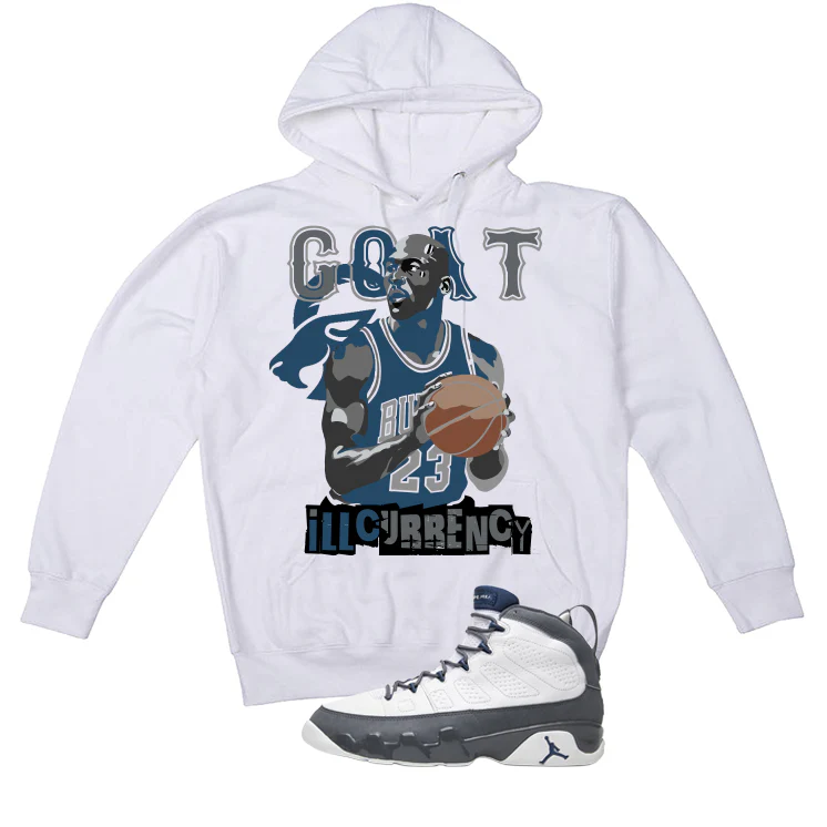 Air Jordan 9 Flint Grey Matching T-Shirt, Sweatshirts & Hoodies White T-Shirt (GOAT 23)| illcurrency - Image 3