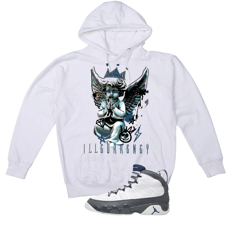 Air Jordan 9 Flint Grey Matching T-Shirt, Sweatshirts & Hoodies White T-Shirt (Graffiti Angel)| illcurrency - Image 3