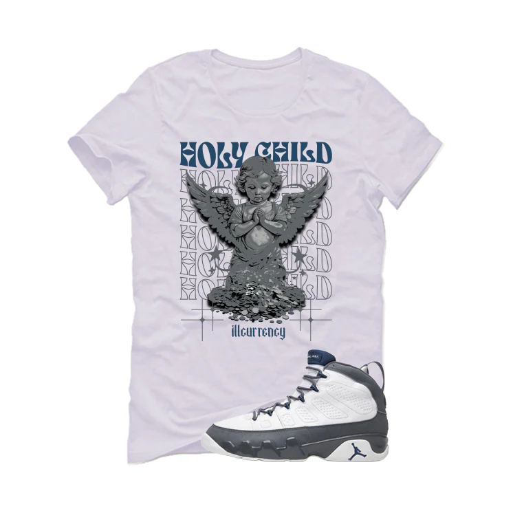 Air Jordan 9 Flint Grey Matching T-Shirt, Sweatshirts & Hoodies White T-Shirt (Holy Child)| illcurrency - Image 2