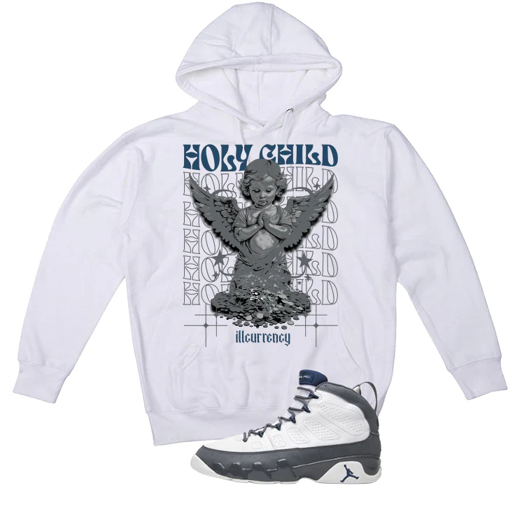Air Jordan 9 Flint Grey Matching T-Shirt, Sweatshirts & Hoodies White T-Shirt (Holy Child)| illcurrency - Image 3