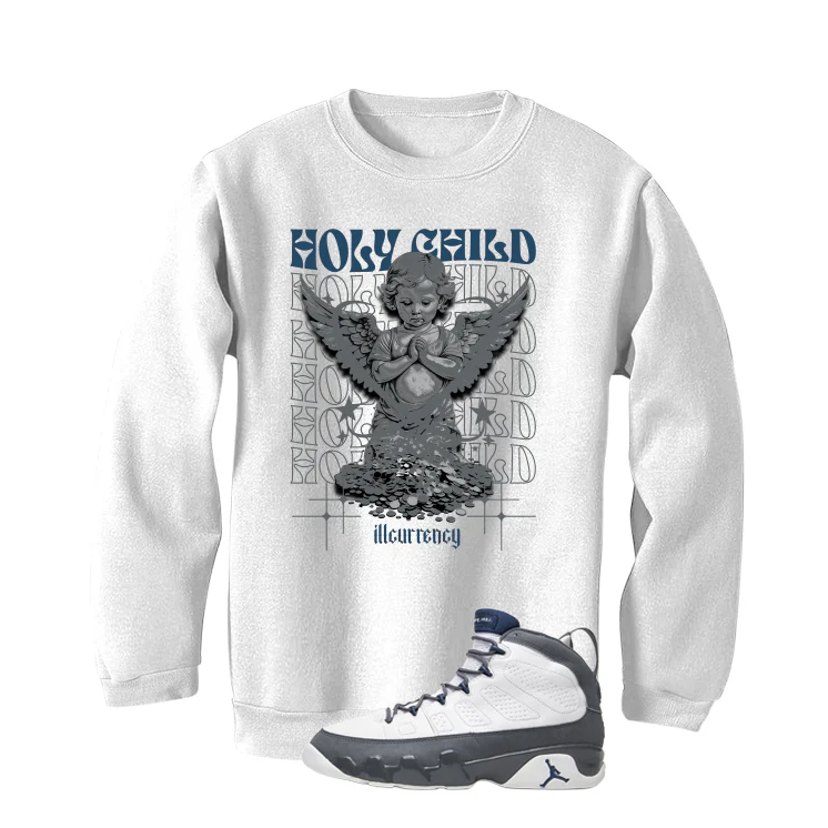 Air Jordan 9 Flint Grey Matching T-Shirt, Sweatshirts & Hoodies White T-Shirt (Holy Child)| illcurrency - Image 4