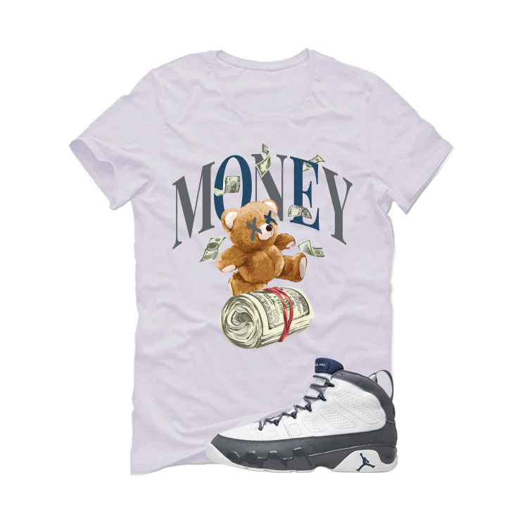Air Jordan 9 Flint Grey Matching T-Shirt, Sweatshirts & Hoodies White T-Shirt (Money Bear)| illcurrency - Image 2