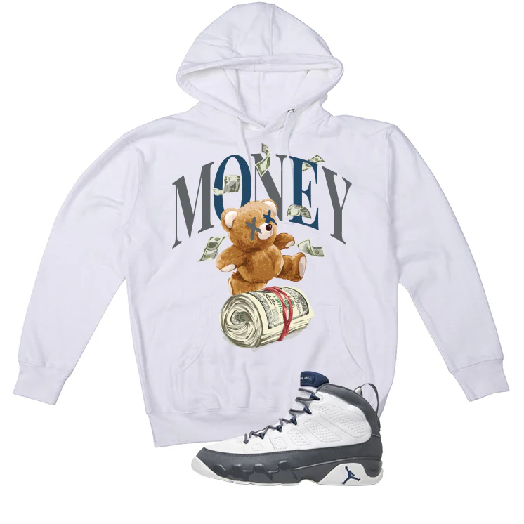 Air Jordan 9 Flint Grey Matching T-Shirt, Sweatshirts & Hoodies White T-Shirt (Money Bear)| illcurrency - Image 3