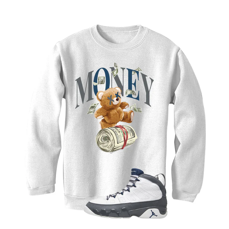 Air Jordan 9 Flint Grey Matching T-Shirt, Sweatshirts & Hoodies White T-Shirt (Money Bear)| illcurrency - Image 4