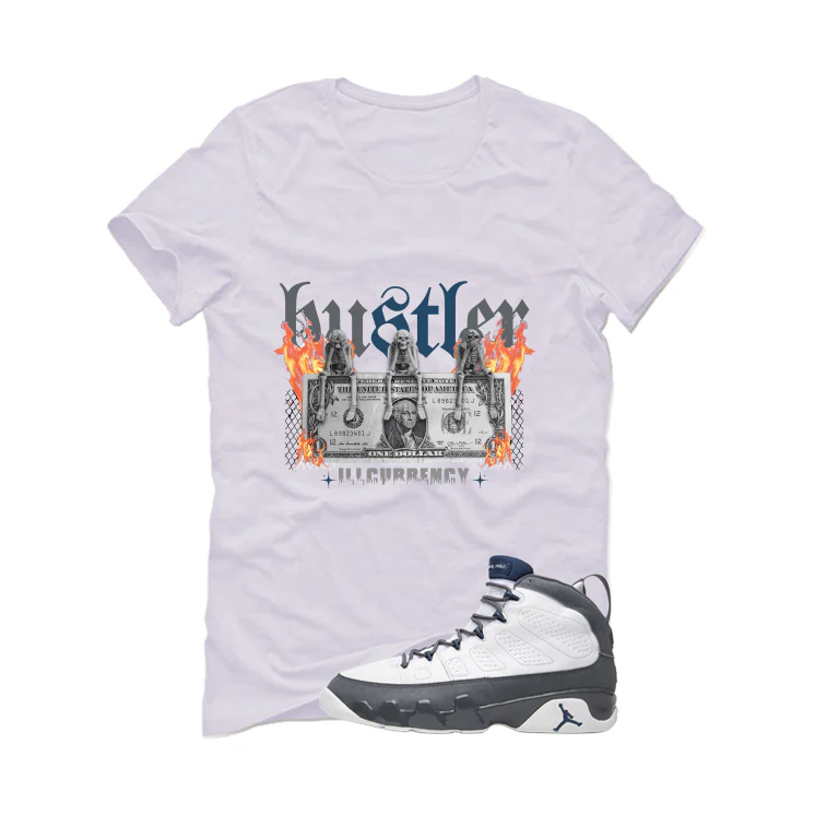 Air Jordan 9 Flint Grey Matching T-Shirt, Sweatshirts & Hoodies White T-Shirt (See No Evil Hustler)| illcurrency - Image 2