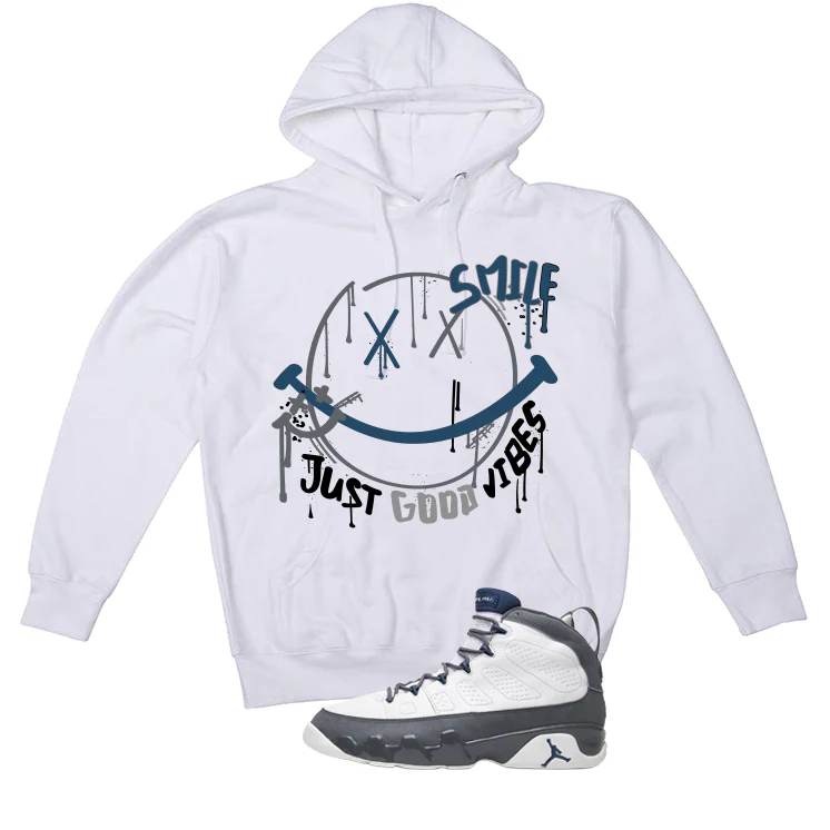 Air Jordan 9 Flint Grey Matching T-Shirt, Sweatshirts & Hoodies White T-Shirt (Smile)| illcurrency - Image 3
