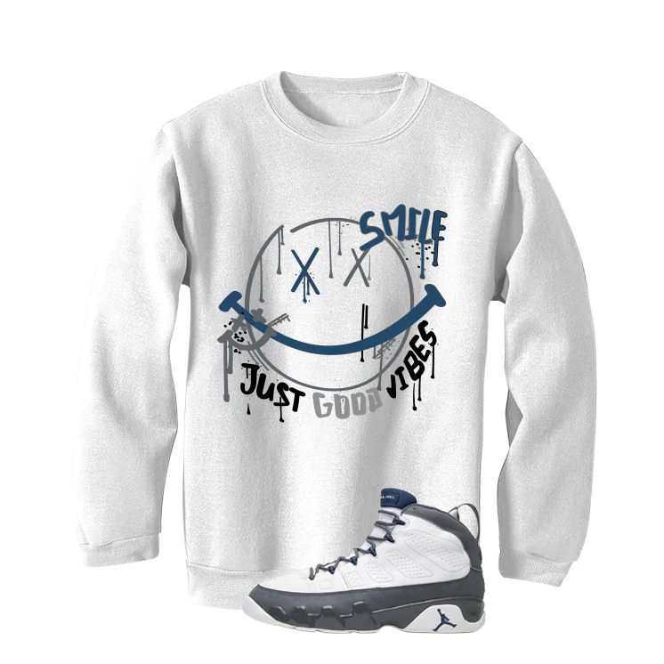 Air Jordan 9 Flint Grey Matching T-Shirt, Sweatshirts & Hoodies White T-Shirt (Smile)| illcurrency - Image 4