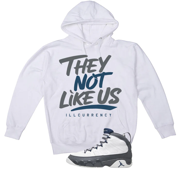Air Jordan 9 Flint Grey Matching T-Shirt, Sweatshirts & Hoodies White T-Shirt (They not like us)| illcurrency - Image 3