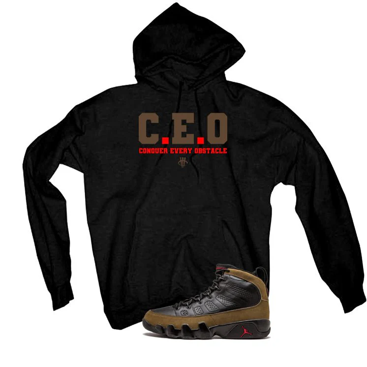 Air Jordan 9 Olive Black T-Shirt (CEO)| illcurrency - Image 3