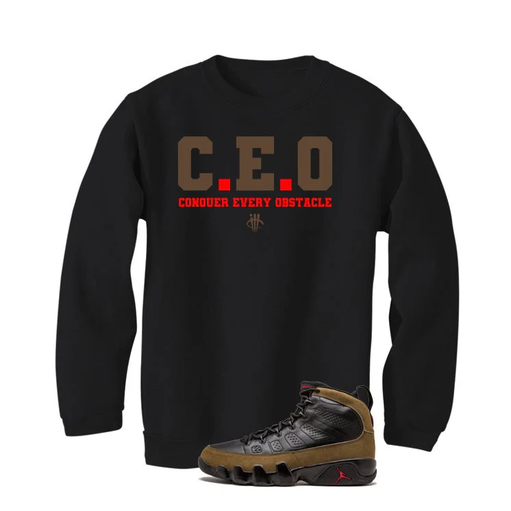 Air Jordan 9 Olive Black T-Shirt (CEO)| illcurrency - Image 4