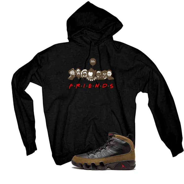 Air Jordan 9 Olive Black T-Shirt (Friends)| illcurrency - Image 3