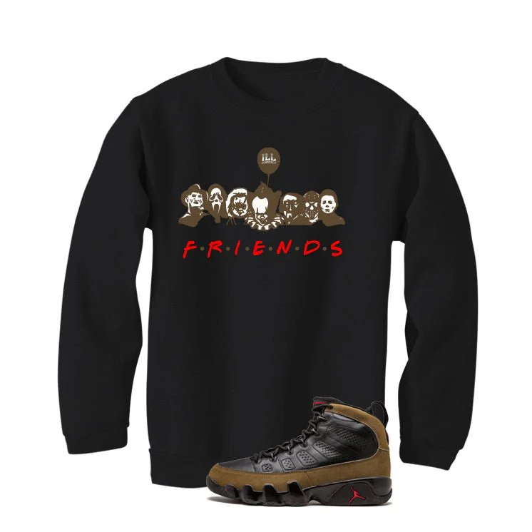 Air Jordan 9 Olive Black T-Shirt (Friends)| illcurrency - Image 4