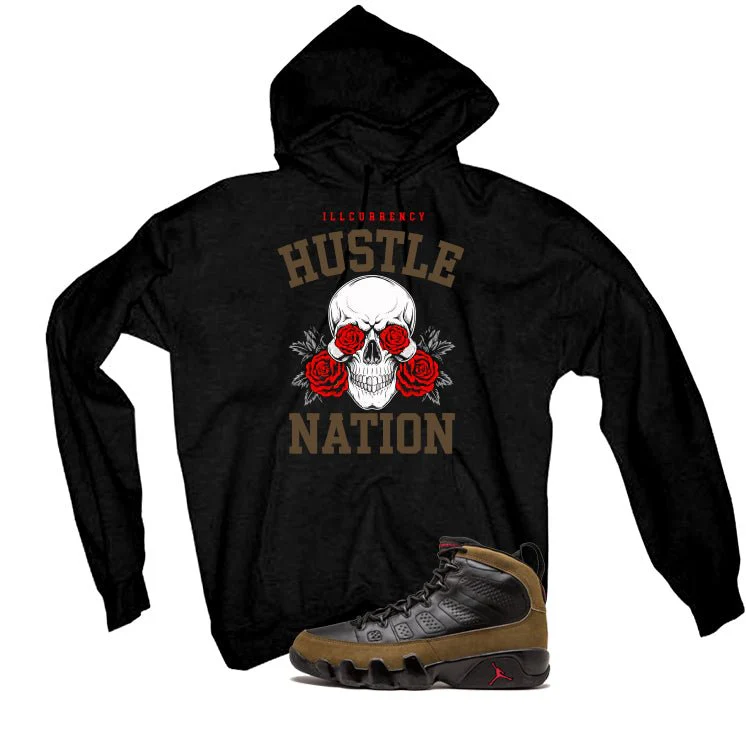 Air Jordan 9 Olive Black T-Shirt (Hustle Nation)| illcurrency - Image 3