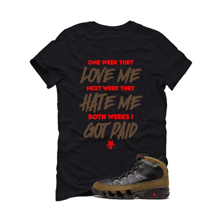 Air Jordan 9 Olive Black T-Shirt (Paid)| illcurrency - Image 2