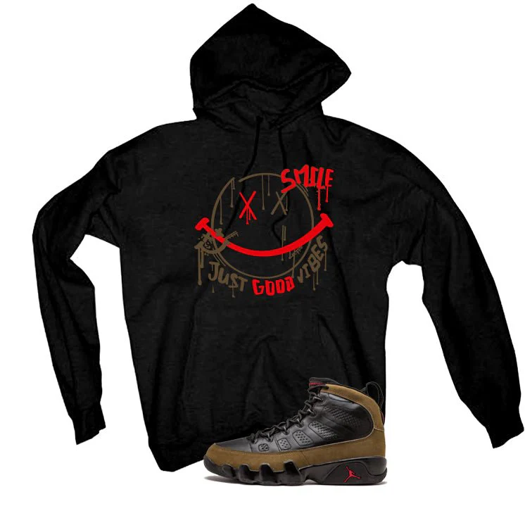 Air Jordan 9 Olive Black T-Shirt (Smile)| illcurrency - Image 3