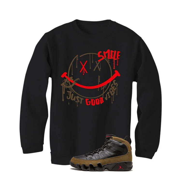 Air Jordan 9 Olive Black T-Shirt (Smile)| illcurrency - Image 4