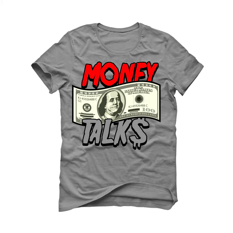 Air Jordan 9 “Particle Grey” Gray T-Shirt (MONEY TALKS) - Image 2