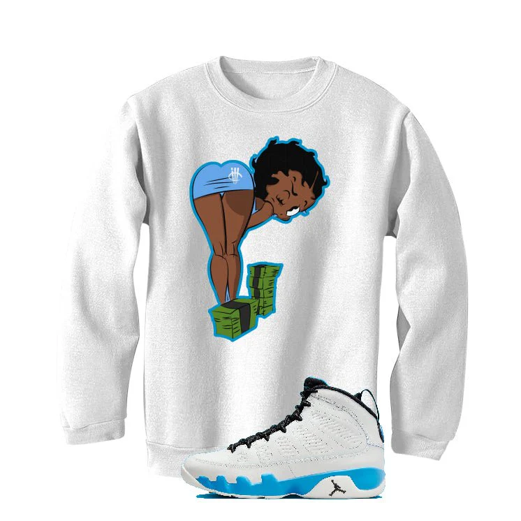 Air Jordan 9 “Powder Blue” | illcurrency White T-Shirt (BOO) - Image 4