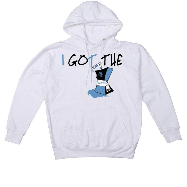 Air Jordan 9 University Blue 2020 White T-Shirt (I got the juice) - Image 3