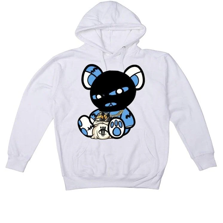 Air Jordan 9 University Blue 2020 White T-Shirt (Masked Teddy ) - Image 2