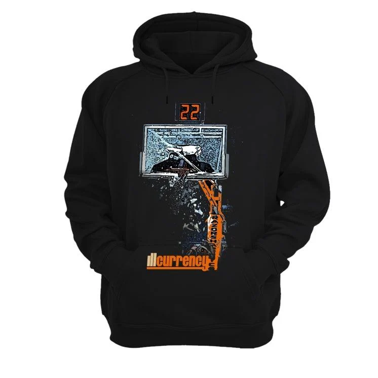 Air Jordan RETRO 1 (Orange black) 2019 Black T-Shirt (Shattered Backboard) - Image 3