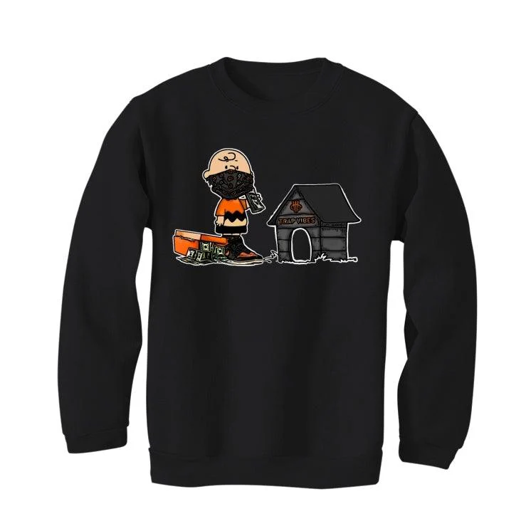 Air Jordan RETRO 1 (Orange black) 2019 Black T-Shirt (Trap Vibes) - Image 3