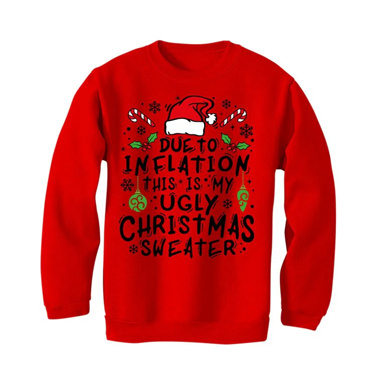 CHRISTMAS UGLY SWEATERS Red T-Shirt (Christmas Inflation) - Image 3